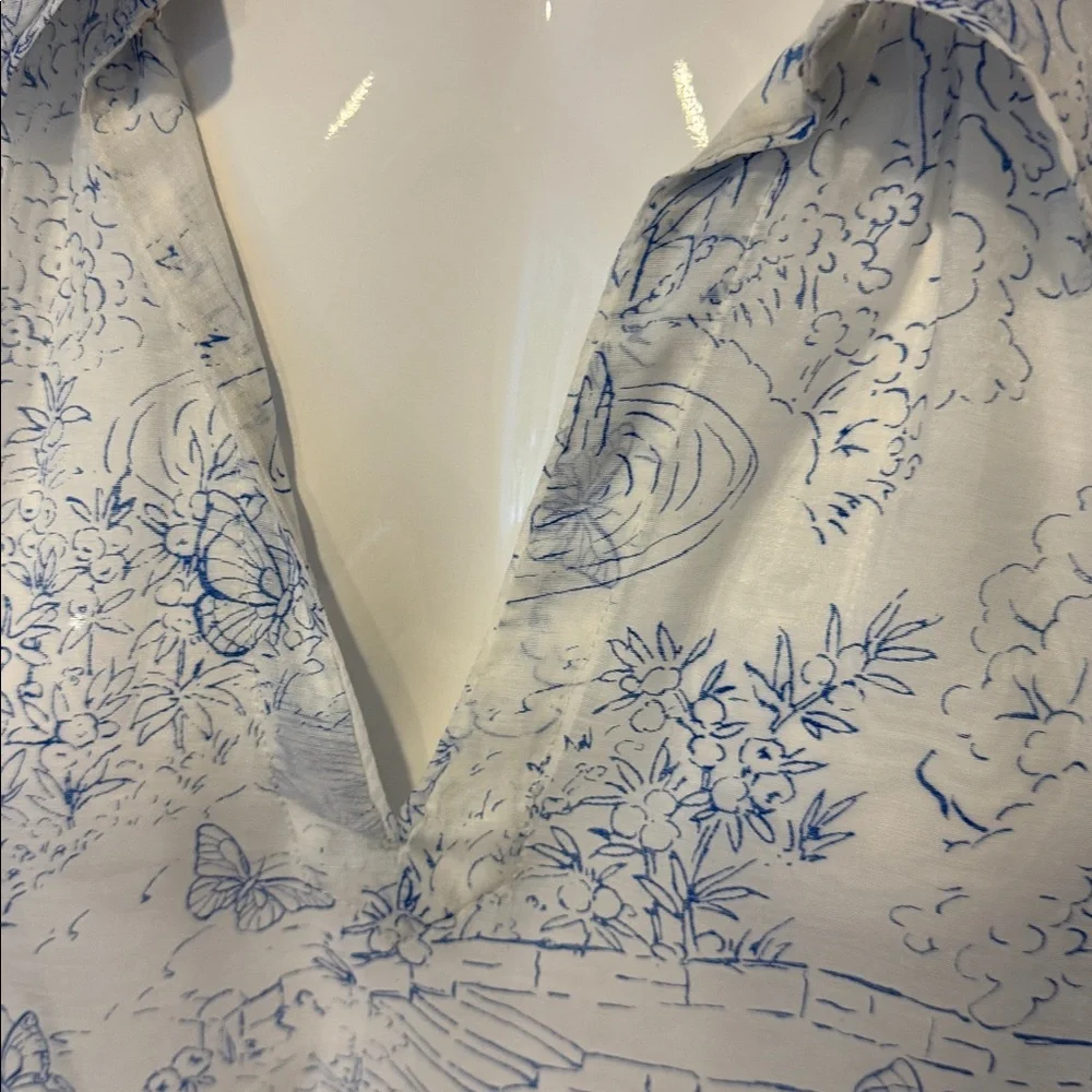 Cinq à Sept Blue and White Blouse New With Tags - Picture 4 of 8